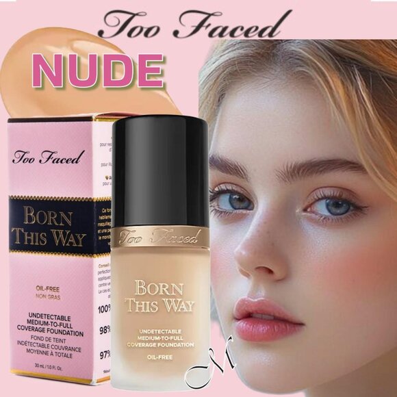 TOO FACED Born This Way Flawless Coverage Natural Finish* Foundation ~ NUDE NIB - Picture 1 of 16